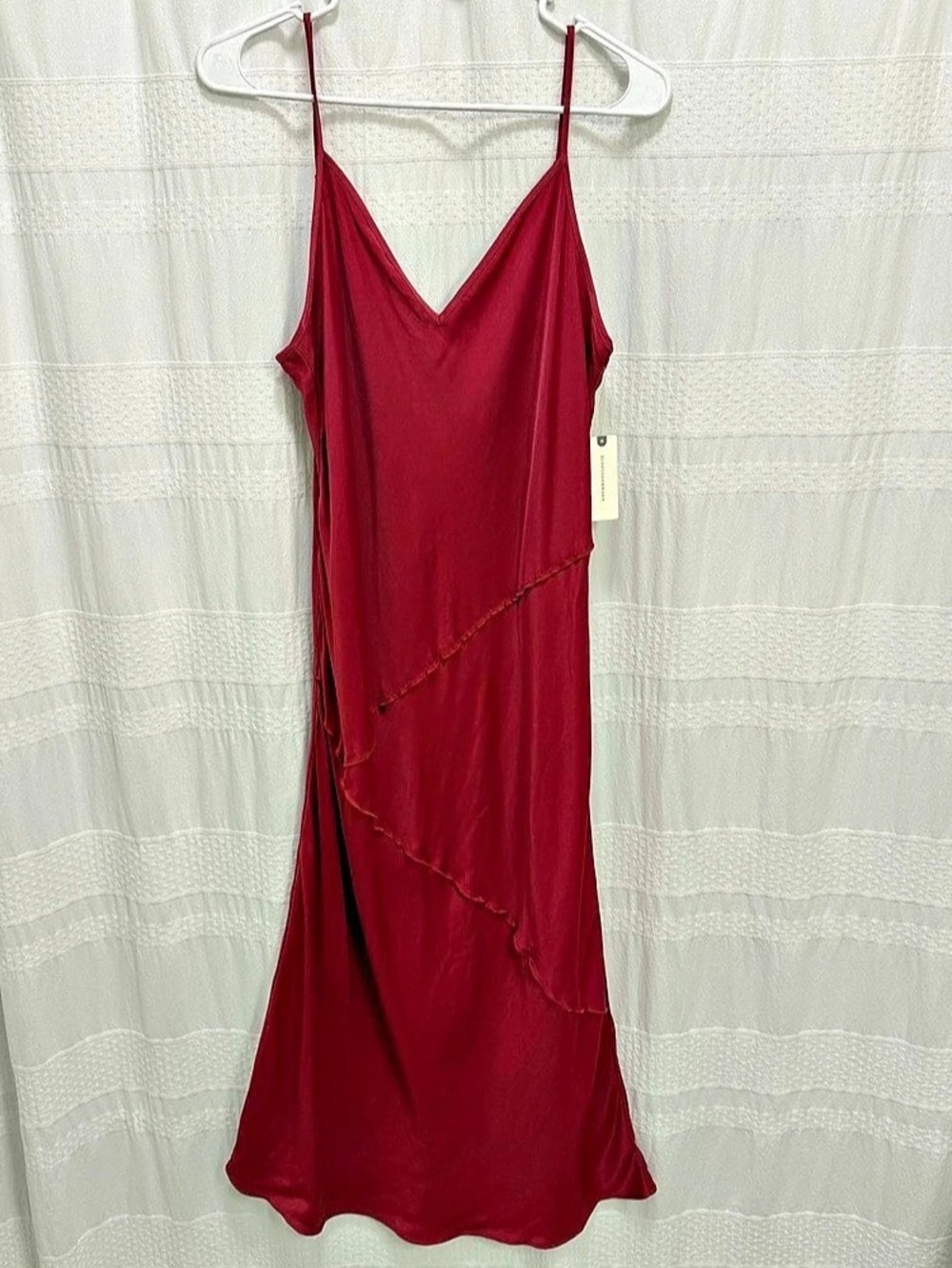 NWT Anthropologie Saturday Sunday Slip Maxi Dress Burgundy Womens Large $98